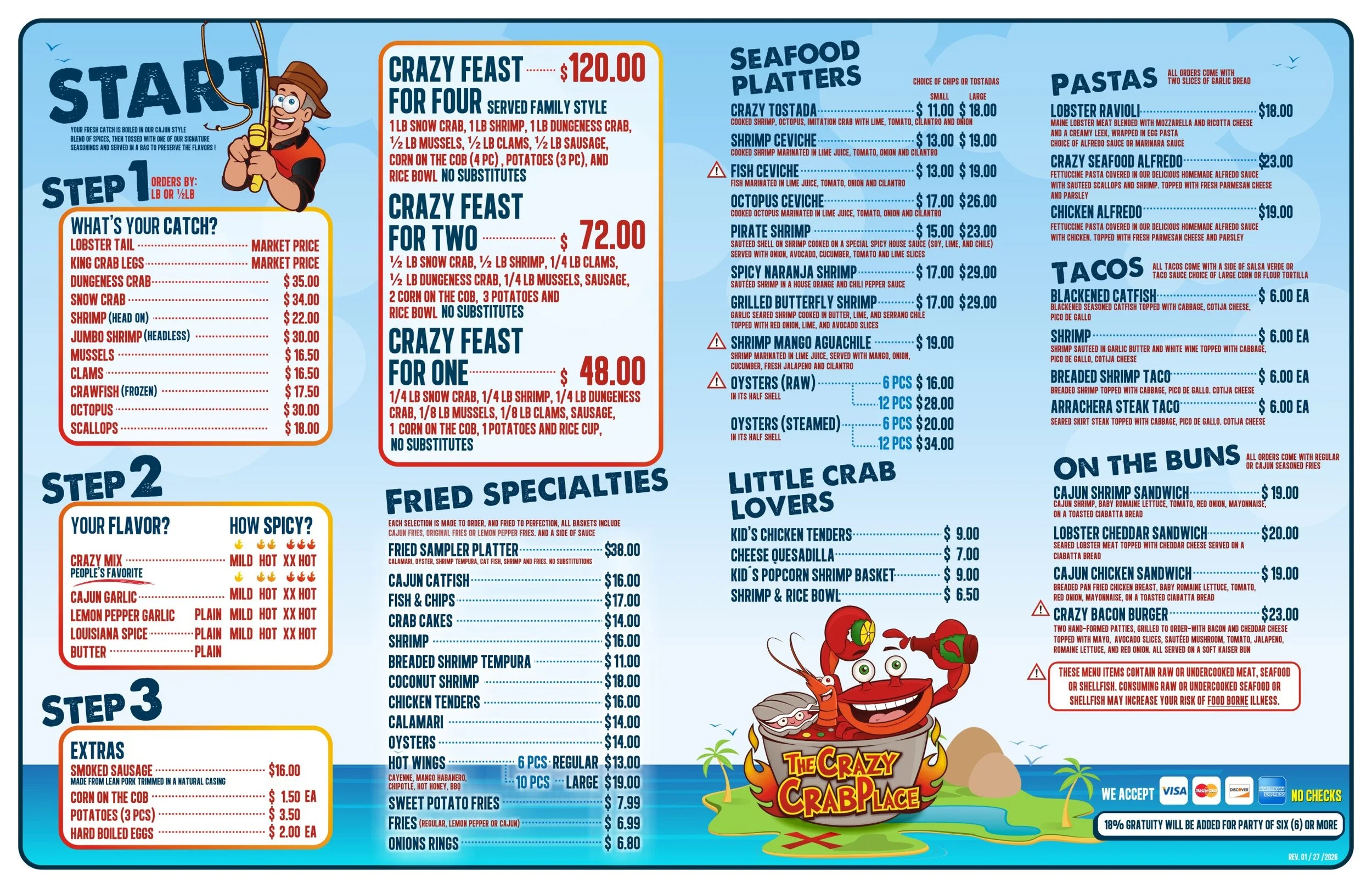 Menu — The Crazy Crab Place